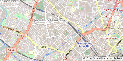 Map of Birmingham, West Midlands
