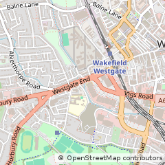 Map of Wakefield, West Yorkshire