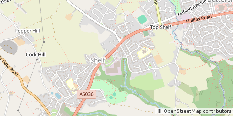 Map of Halifax, West Yorkshire
