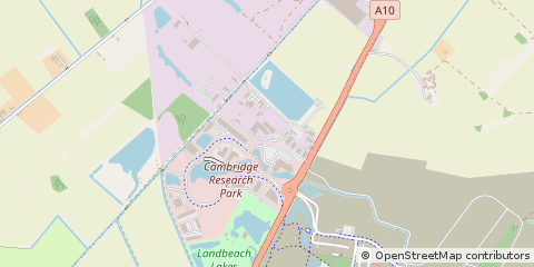 Map of Cambridge, Cambridgeshire