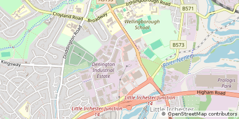 Map of Wellingborough, Northamptonshire