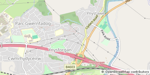 Map of Ynysforgan