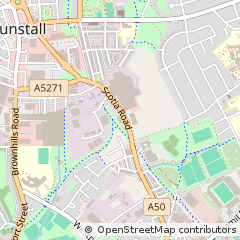 Map of Stoke on Trent, Staffordshire