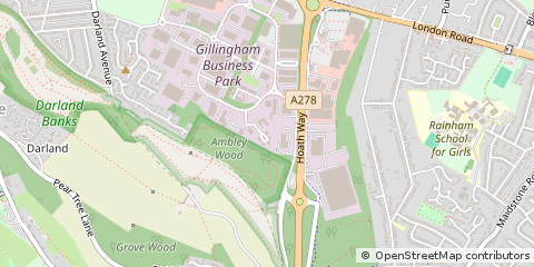 Map of Gillingham, Kent