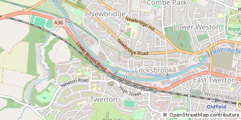 Map of Bath, Somerset