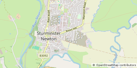 Map of Sturminster Newton, Dorset