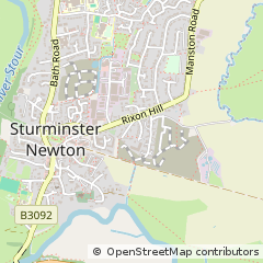 Map of Sturminster Newton, Dorset