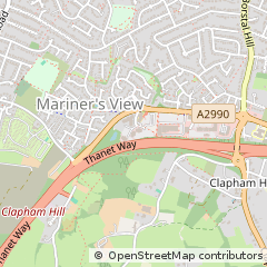 Map of Whitstable, Kent