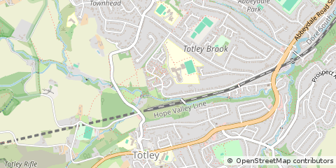 Map of Sheffield, South Yorkshire