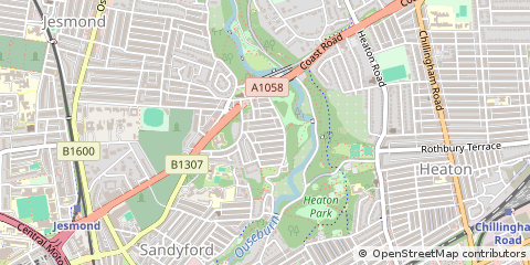Map of Newcastle Upon Tyne