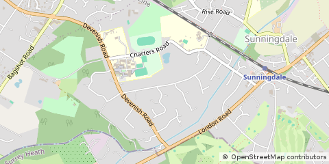 Map of Ascot, Berkshire