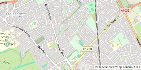 Map of Beverley, North Humberside