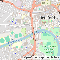 Map of Hereford, Herefordshire