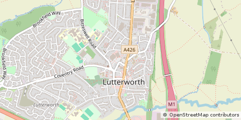 Map of Lutterworth, Leicestershire
