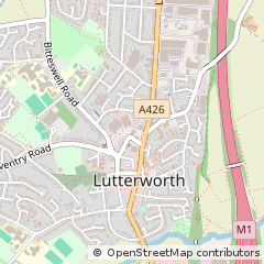 Map of Lutterworth, Leicestershire