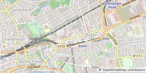 Map of Newcastle Upon Tyne
