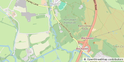 Map of Christchurch, Dorset