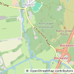 Map of Christchurch, Dorset