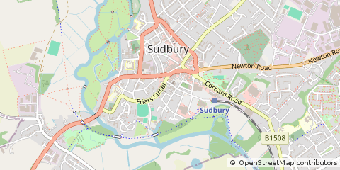 Map of Sudbury, Suffolk