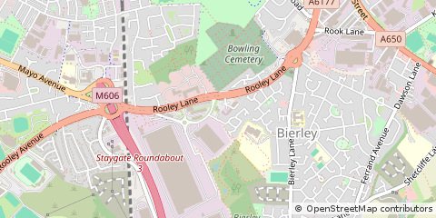 Map of Bradford, West Yorkshire