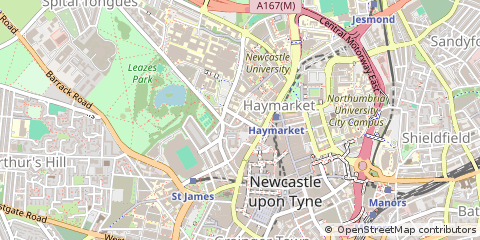 Map of Newcastle Upon Tyne