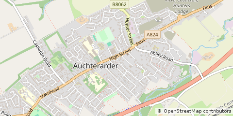 Map of Auchterarder, Perth and Kinross
