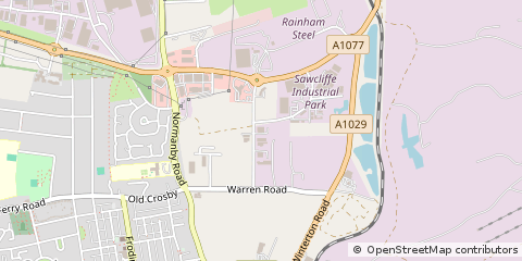 Map of Scunthorpe, North Lincolnshire