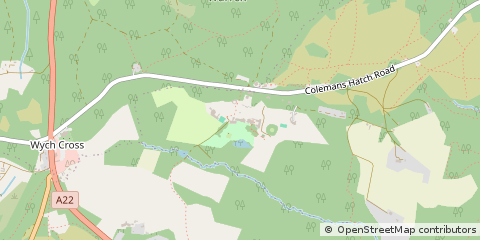 Map of Forest ROW, East Sussex