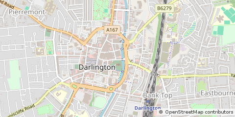 Map of Darlington, County Durham