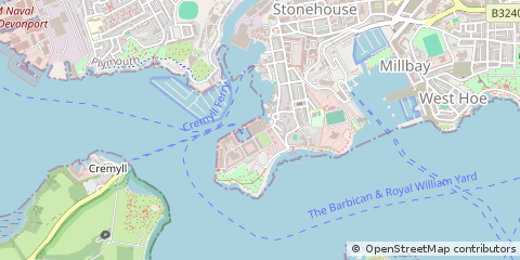 Map of Plymouth, Devon
