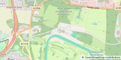 Map of Newcastle Upon Tyne, Tyne and Wear