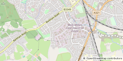 Map of Wokingham, Berkshire