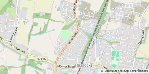 Map of Hassocks, West Sussex
