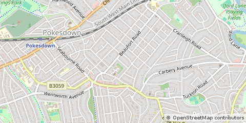 Map of Bournemouth, Dorset