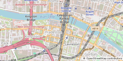 Map of Glasgow, Lanarkshire