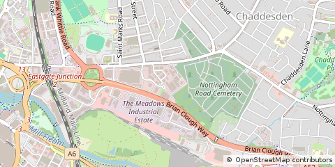 Map of Chequers Lane, Derby