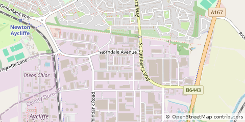 Map of Newton Aycliffe, Co Durham