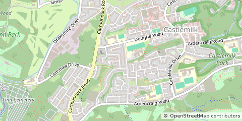 Map of Glasgow, Lanarkshire
