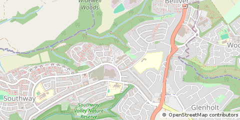 Map of Plymouth, Devon