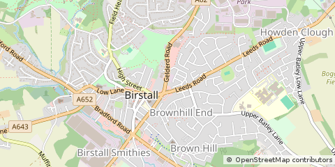 Map of Batley, West Yorkshire