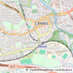 Map of Lewes, East Sussex