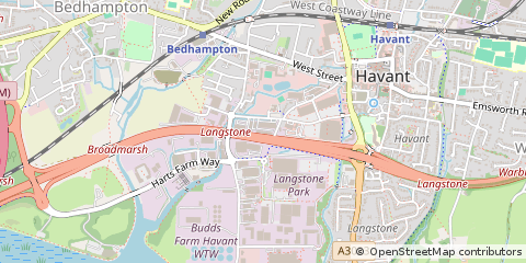 Map of Havant, Hampshire