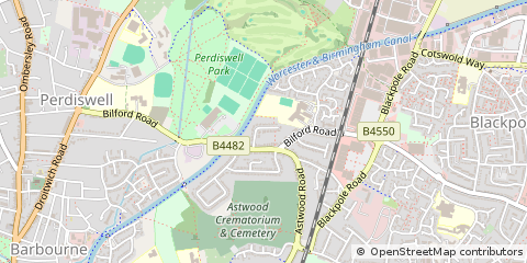 Map of Worcester, Worcestershire