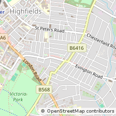 Map of Leicester