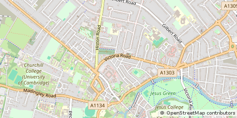 Map of Cambridge, Cambridgeshire