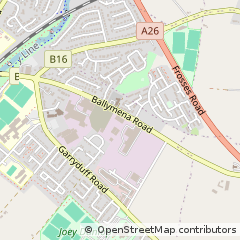 Map of Ballymoney, Co Antrim