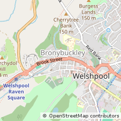 Map of Welshpool, Powys
