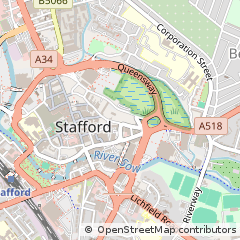 Map of Stafford, Staffordshire