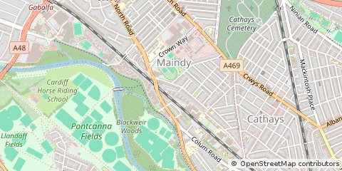 Map of Cardiff