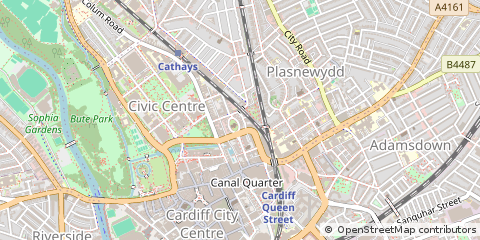 Map of Cardiff